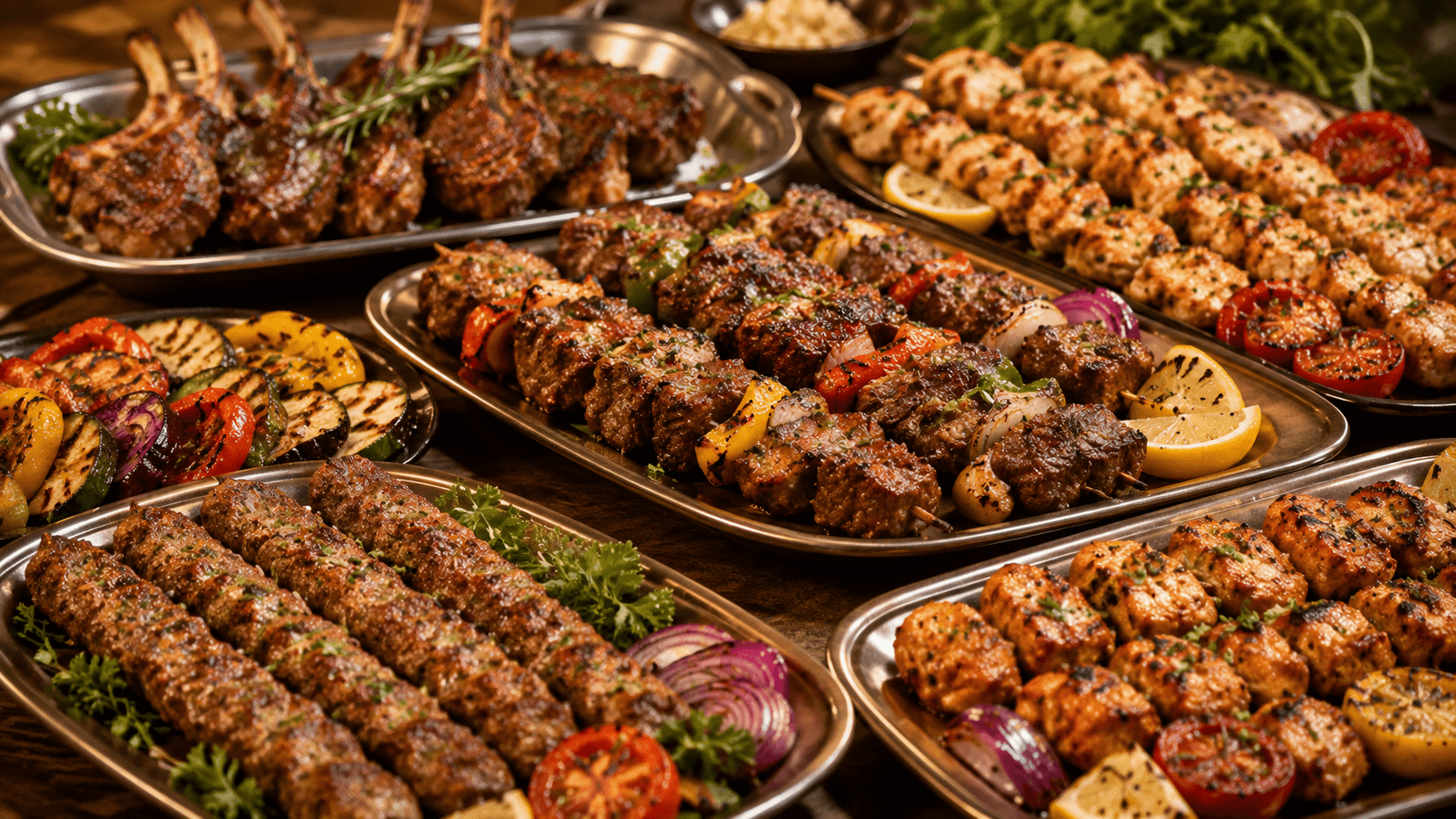Middle Eastern BBQ grilled meats from Cham-Ya