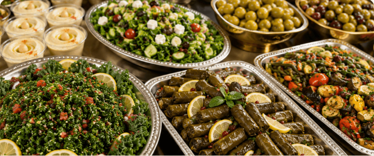 Vegetarian Middle Eastern dishes from Cham-Ya
